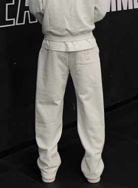 WOKEN MIGHT 本源系列 基础卫裤Pants秋冬加绒褶位直筒百搭长裤