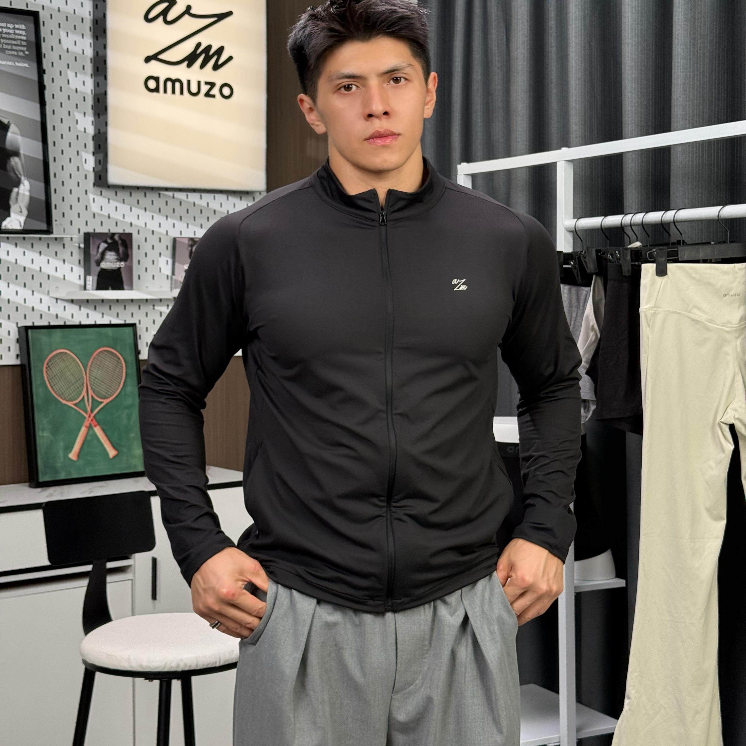 【amuzo】WOKEN MIGHT  弹力运动长袖拉链外套