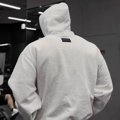 WM基础帽衫Hoodie秋冬加绒双肩线