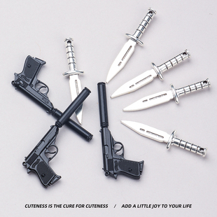 仿真迷你手枪匕首模型玩具枪玩具刀合金武器手办道具摆件微缩兵器