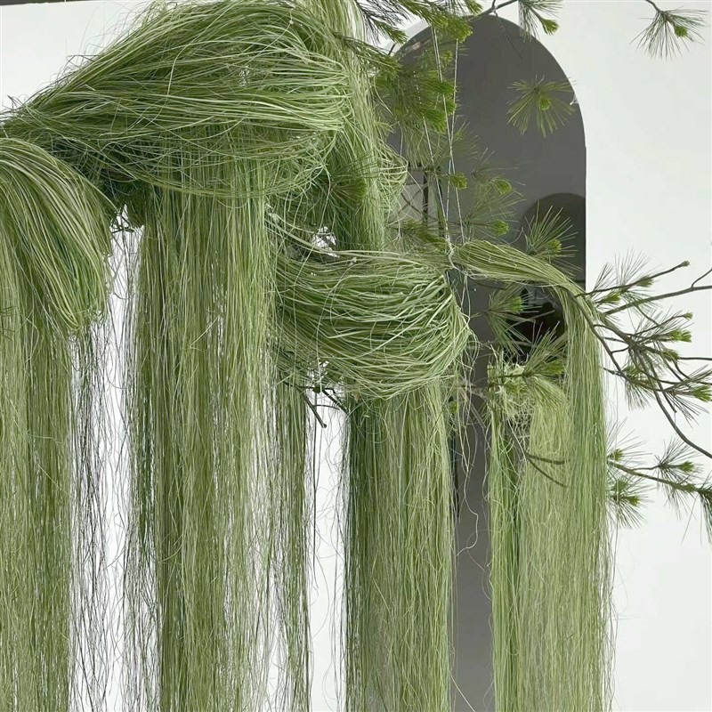 花艺装置美陈花材水烛叶丝干花花束垂挂型装饰材料大型草月流摆件