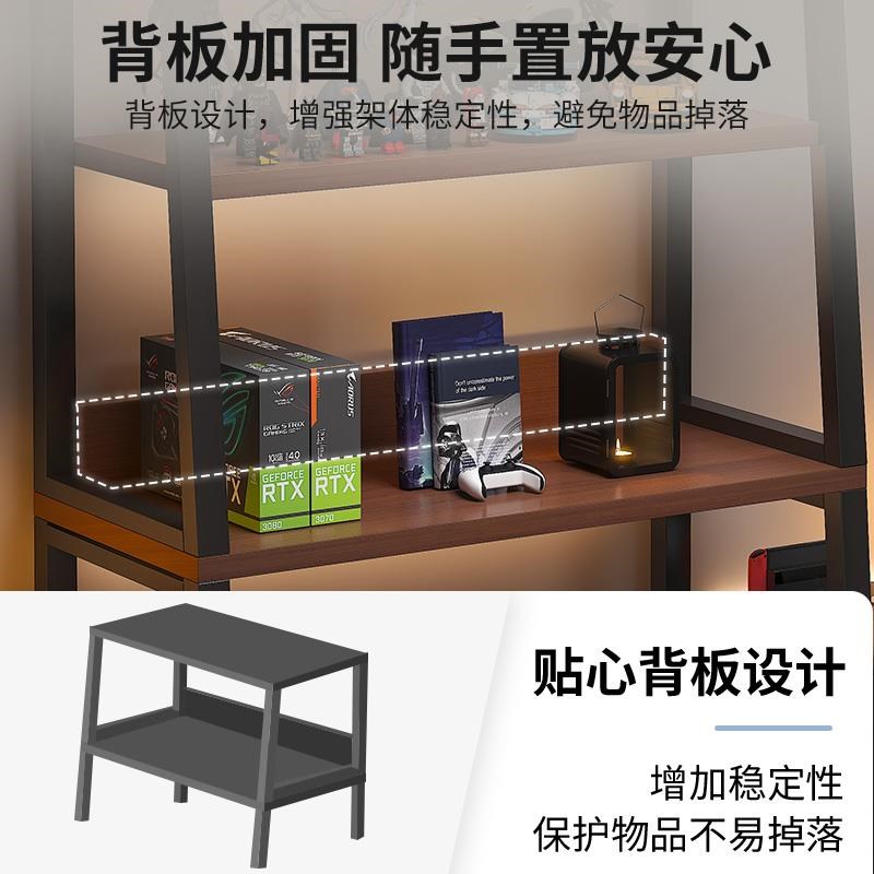 厨房置物架落地多层微波炉烤箱收纳架家用多功能收纳柜子梯形货架