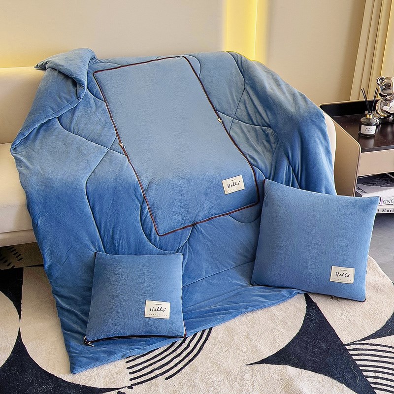 抱枕被子两用加厚空调毯二合一午睡办公室车载靠枕靠垫折叠抱枕被