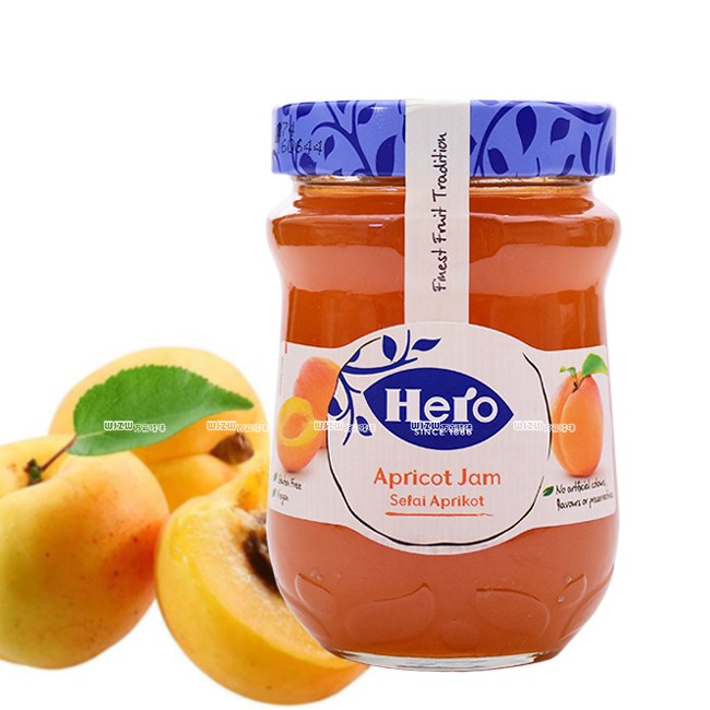进口hero英雄杏味果酱340g 面包酱拌酸奶apricot  jam