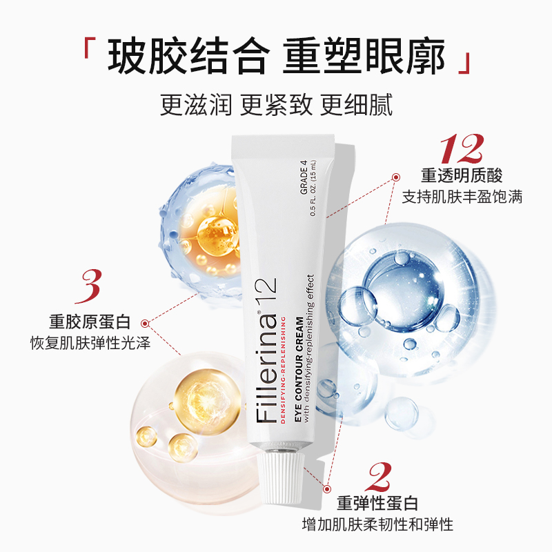 Fillerina菲勒莹娜抗皱紧致眼霜4段15ml