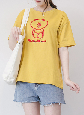 8958#（实拍）孕妇 可爱熊 刺绣 哺乳衣