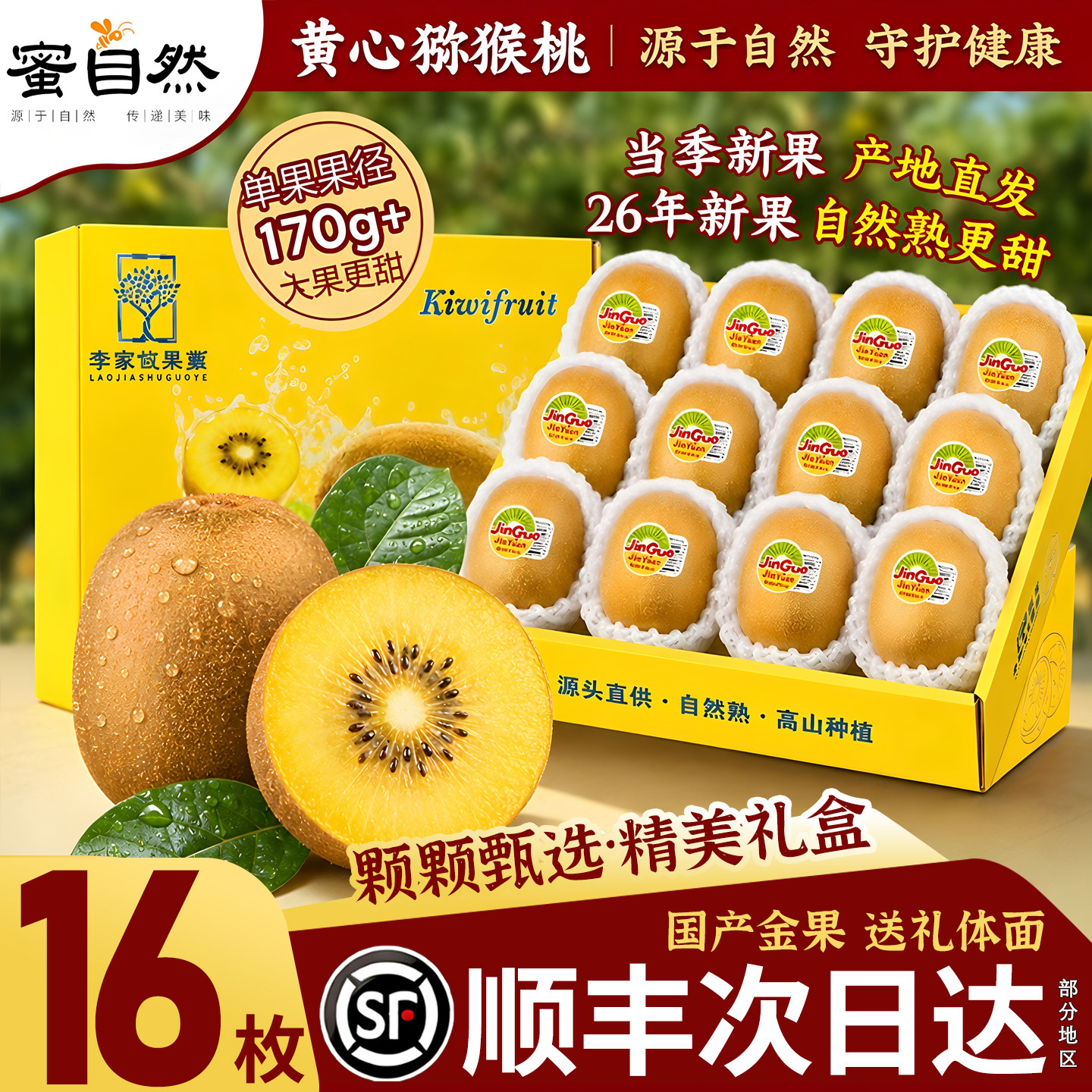 【官方推荐正品】黄心猕猴桃顺丰