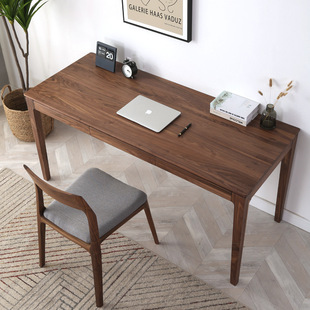 胡桃木书桌樱桃木学习桌红橡木办公桌写字桌书桌椅子实木书桌