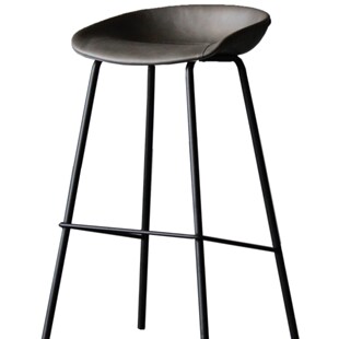 2026吧台椅家用简约工业风前台椅复古吧椅皮艺网红铁艺酒吧高脚凳