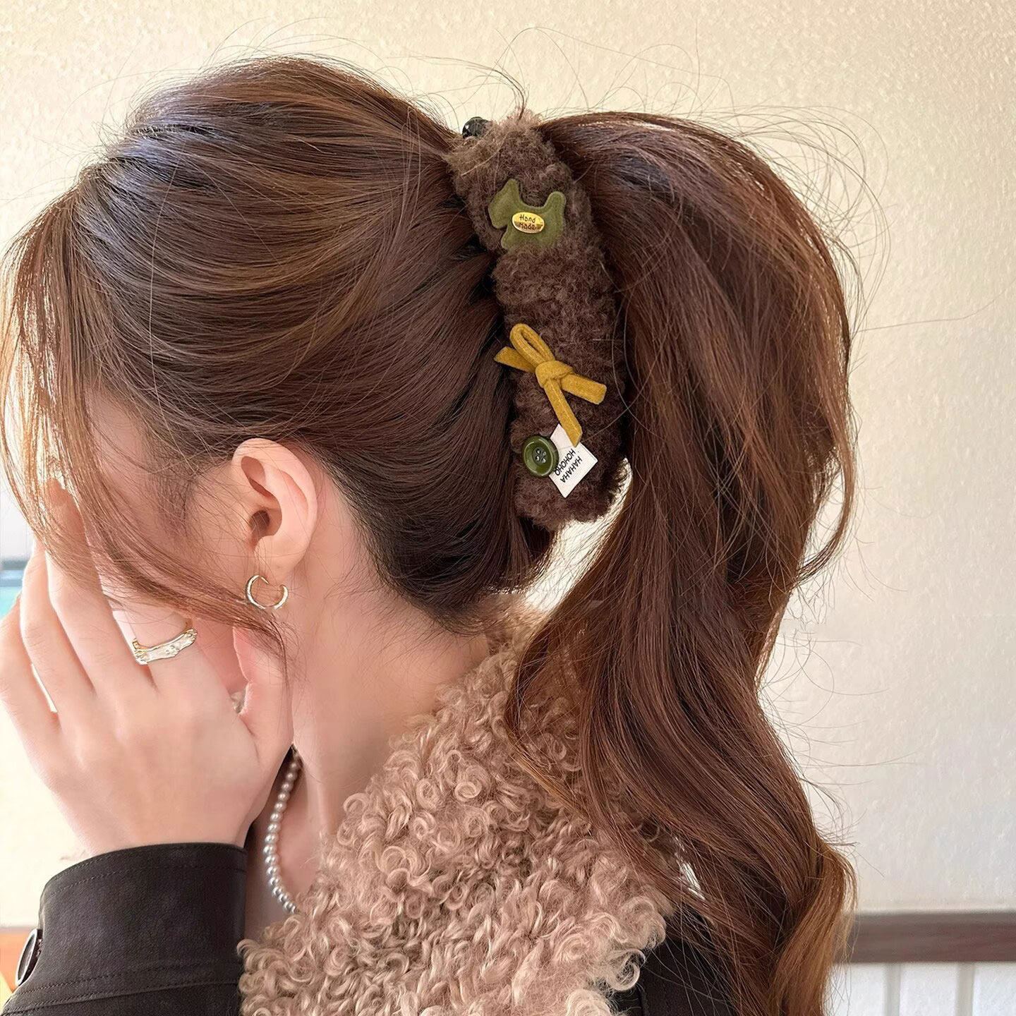 秋冬可爱小狗羊羔毛香蕉夹女新款高级感竖夹高马尾发夹扭扭夹发饰,饰品/流行首饰/时尚饰品新,发饰,淘宝优惠券,粉丝福利购,淘宝优惠卷