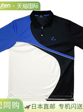 日本直邮LUCENT Polo 衫 男女士比赛衬衫 带领 蓝色短袖上衣 服装