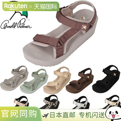 日本直邮Arnold Palmer 凉鞋 厚底运动凉鞋 拖鞋 鞋子 酒红色标志