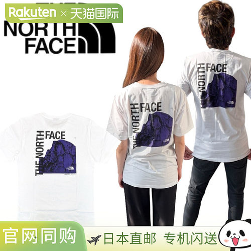 日本直邮The North Face T恤短袖背面有logo男款NF0A8EE9圆领棉质