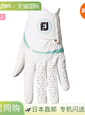 日本直邮FootJoy 女士手套 Weathersof 双手 FGWF3PRWT 白色/海草