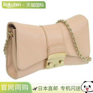 METROPOLIS 日本直邮FURLA 米色 皮革 CROSSBODY 女士链条单肩包