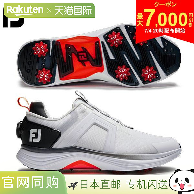 FootJoy Hyperflex Boa 55476 软钉高尔夫球鞋 白色 x 黑色