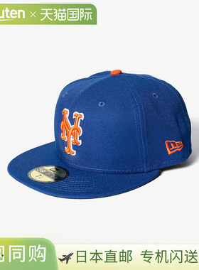 日本直邮NEW ERA 59 FIFTY 59 Fifty 纽约大都会队 MLB 黑色正品