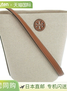 日本直邮Tory Burch 女士两用单肩包米色帆布BLAKE 帆布水桶包 16
