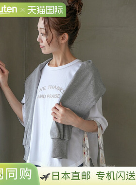 日本直邮SOLAMONAT 女士半袖印花T恤 上衣 LOGO图案休闲T恤 SMA P