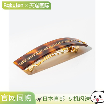 日本直邮Alexandre de Paris AA8-736-75 女士发夹8厘米方形水晶