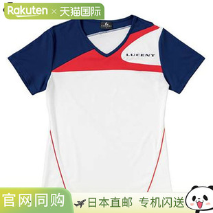 女士网球比赛衬衫 短袖 无领 XLH2250 吸汗 白色 日本直邮LUCENT