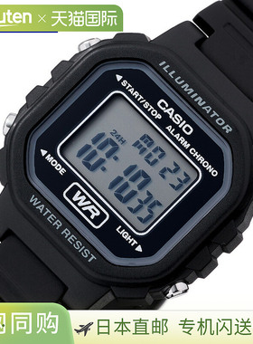 日本直邮卡西欧标准手表液晶/黑色树脂表带CASIOW-LA-20WH-1A女士