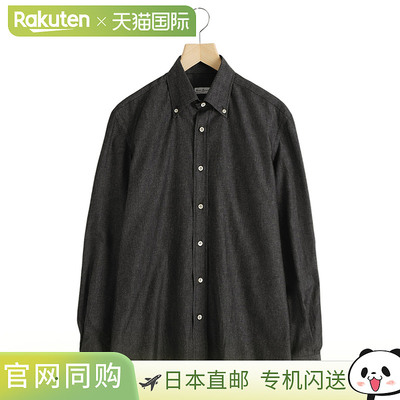 Errico Formicola LUCA B.D DENIM 卢卡纽扣领牛仔男士上衣长袖衬