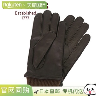 日本直邮Dents 男士皮手套防寒5-9018 棕色