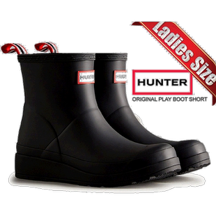 HUNTER女式中筒雨靴 ORIGINAL PLAY BOOT SHORT wfs2020rma-blk