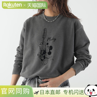 日本直邮GOODROCKSPEED Disney MICKEY MOUSE 女士卫衣 炭灰色 26