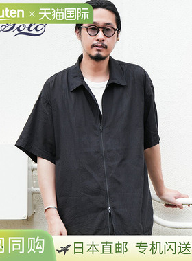 日本直邮gold VAT DYE CHAMBRAY ZIP SHIRT Bat男士上衣短袖套装