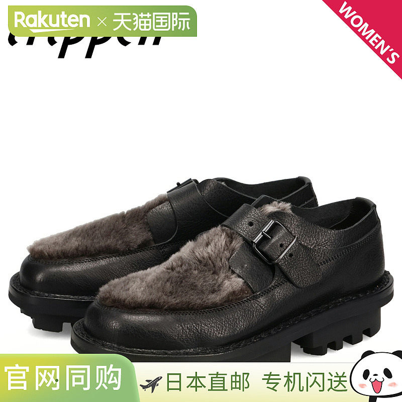 日本直邮Trippen Transform 女士真皮僧侣鞋皮革和毛皮拼接TRANSF
