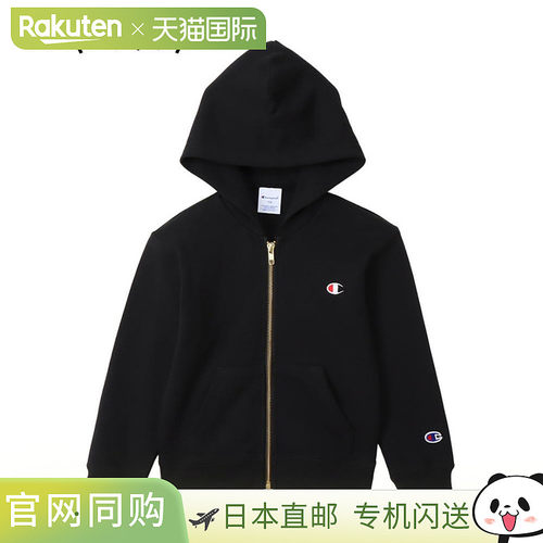日本直邮Champion Kids 童装拉链连帽卫衣 CK-Y102 070（牛津灰）
