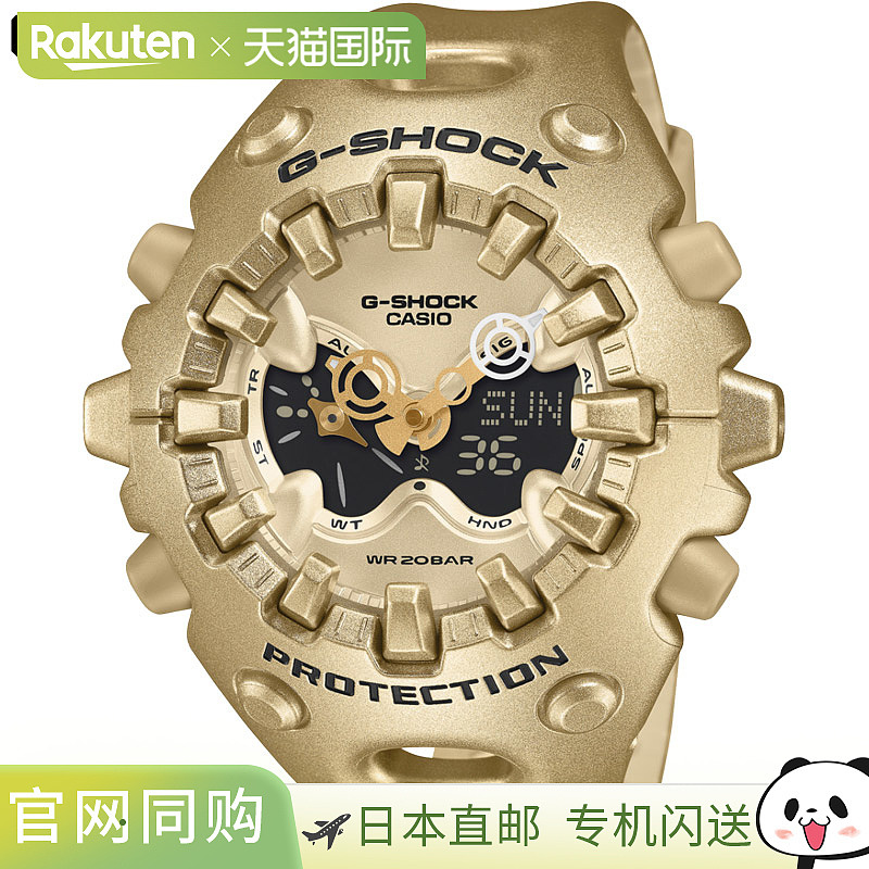 日本直邮卡西欧男士 G-SHOCK 手表Ana-Digi金属金色20 ATM 防水防
