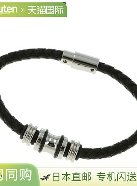 日本直邮POLICE 卡车司机手链 男士 银黑色 25488BLB-S 热门推荐