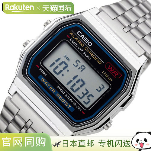 日本直邮卡西欧手表 CASIO 标准系列 CASIO 标准数字黑色 CASIOW-