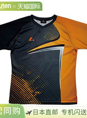 日本直邮LUCENT 衬衫 Uni 比赛衬衫 无领 橙色 短袖 上衣 吸汗 速