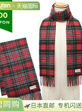 日本直邮Johnstons 围巾红色多色男女 JOHNSTONS WA000016 KU0129