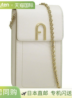 日本直邮Furla 包女士单肩包皮革白色 FLOW VERTICAL 斜挎包 WE00