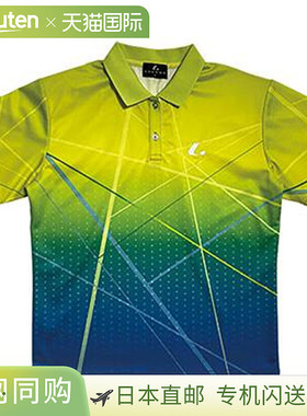 日本直邮LUCENT 女式 Polo 衫，比赛衫，有领，绿色，短袖，上衣X