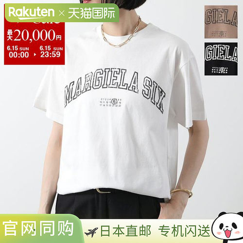 日本直邮MM6 Maison MargielaT恤 SH0GC0046 S24312 女士大学印花