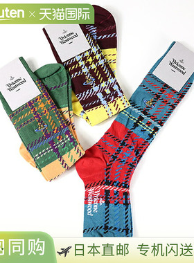 日本直邮Vivienne Westwood Orb Logo 格纹袜子 (81040001 K0018)