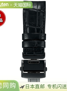 日本直邮Seiko Astron 男士黑色鳄鱼皮替换表带21 毫米短款（R7X1