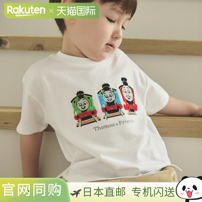 日本直邮PETIT MAIN托马斯Thomas小火车刺绣短袖男童夏季T恤