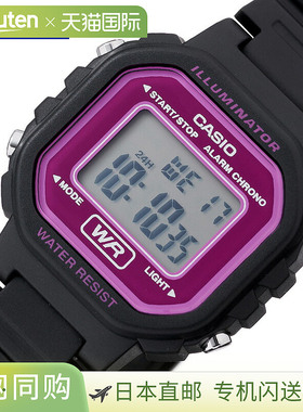 日本直邮卡西欧标准手表液晶/紫色/黑色女士树脂表带CASIOW-LA-20