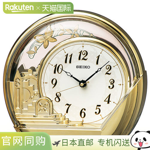 日本直邮精工SEIKO石英摆钟台钟桌面带摆锤复古机械设计PW428G