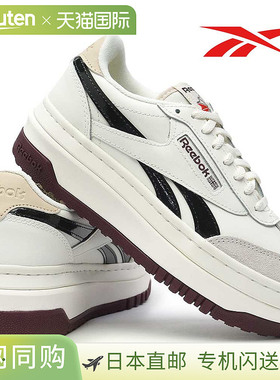 日本直邮Reebok 女士 CAMPIO EXTRA Chalk Court 运动鞋厚底灰色1