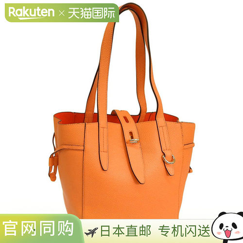日本直邮FURLA 女士托特包 Outlet 皮革橙色 NET TOTE M 包 BZT0F