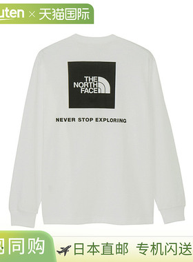 日本直邮The North Face 长袖后背方形徽标 T恤 (NT32442)