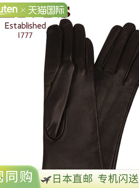 日本直邮Dents 女士皮手套寒冷天气适用羊绒7-1134 MOCCA